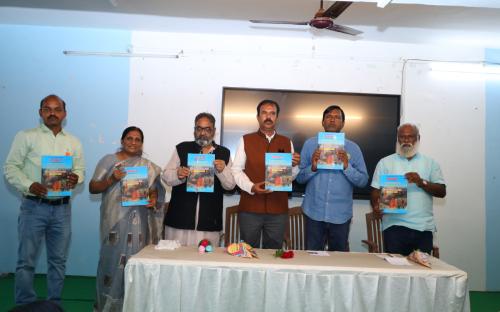 1.	Mrs. KSK College vice-principal, Head of History Department and Dignitaries of ISRF Foundation Aurangabad and other faculties of colleges  while the Souvenir Publication f the Two day National Conference on 10th &11th February 2023. of tow Day National Conference