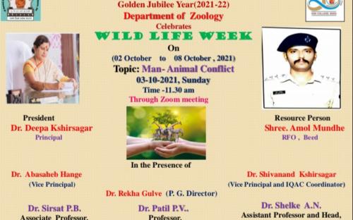 Online wild life week celebration poster