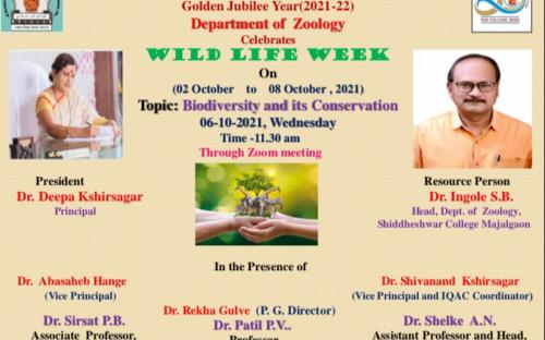 Online wild life week celebration poster
