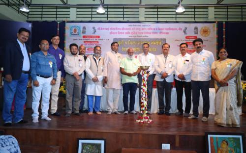 4.	All the dignitaries during Lamp lightening ceremony of Department of History Co-organized Two-Day National Conference  with Icon Sculpture Research Foundation Aurangabad on the topic of Icons, Sculpture, Temple and Architecture dated 10th &11th February 2023.