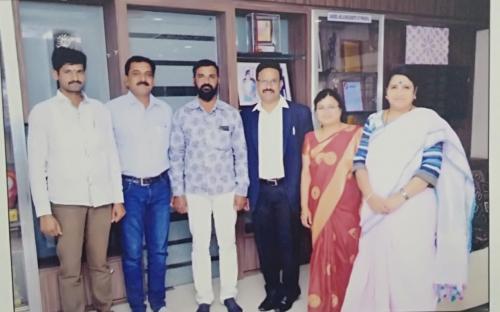 emient writer mr. milid joshi visited to marathi dept. jan 2019