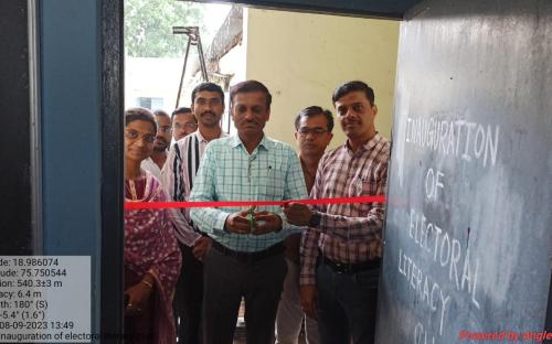 Principal Dr. Shivanand Kshirsagar Inaugurating Electoral Literacy Club